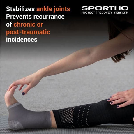 NIVIA Ankle Support With Closed Heel, Ankle Sleeves, Braces or Wraps , For Support & Stability  Available in  S | M | L  | XL & GreyColor , Used for All kind of impact Sports