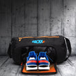 Track Orange 31L|Gym Bags |Fitness Bag| Sports Duffle| Multipurpose Carry Bag |Travel Duffel Bag| Adjustable Strap| Air Ventilated Pocket for Shoes| Unisex| Lightweight| Sports Kit| Kitbag| for Men Women