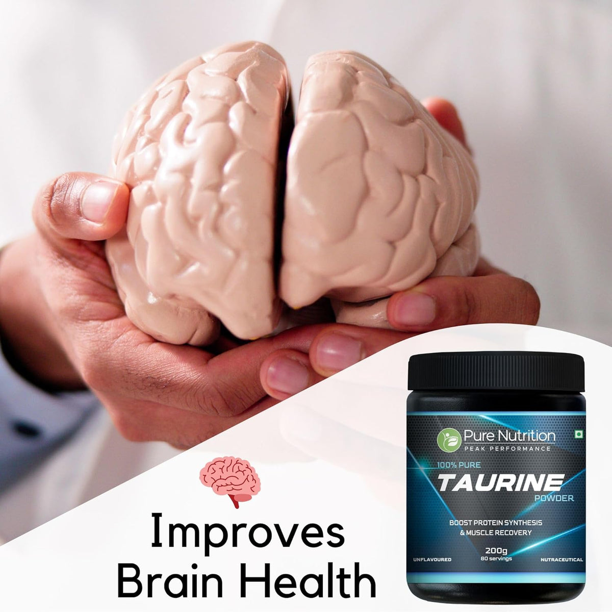 L-Taurine Powder - 200g | Amino Acid Supplement for Muscle Support and Hydration