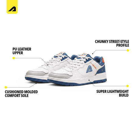 Code  Men's Shoes - White Blue | Boldfit