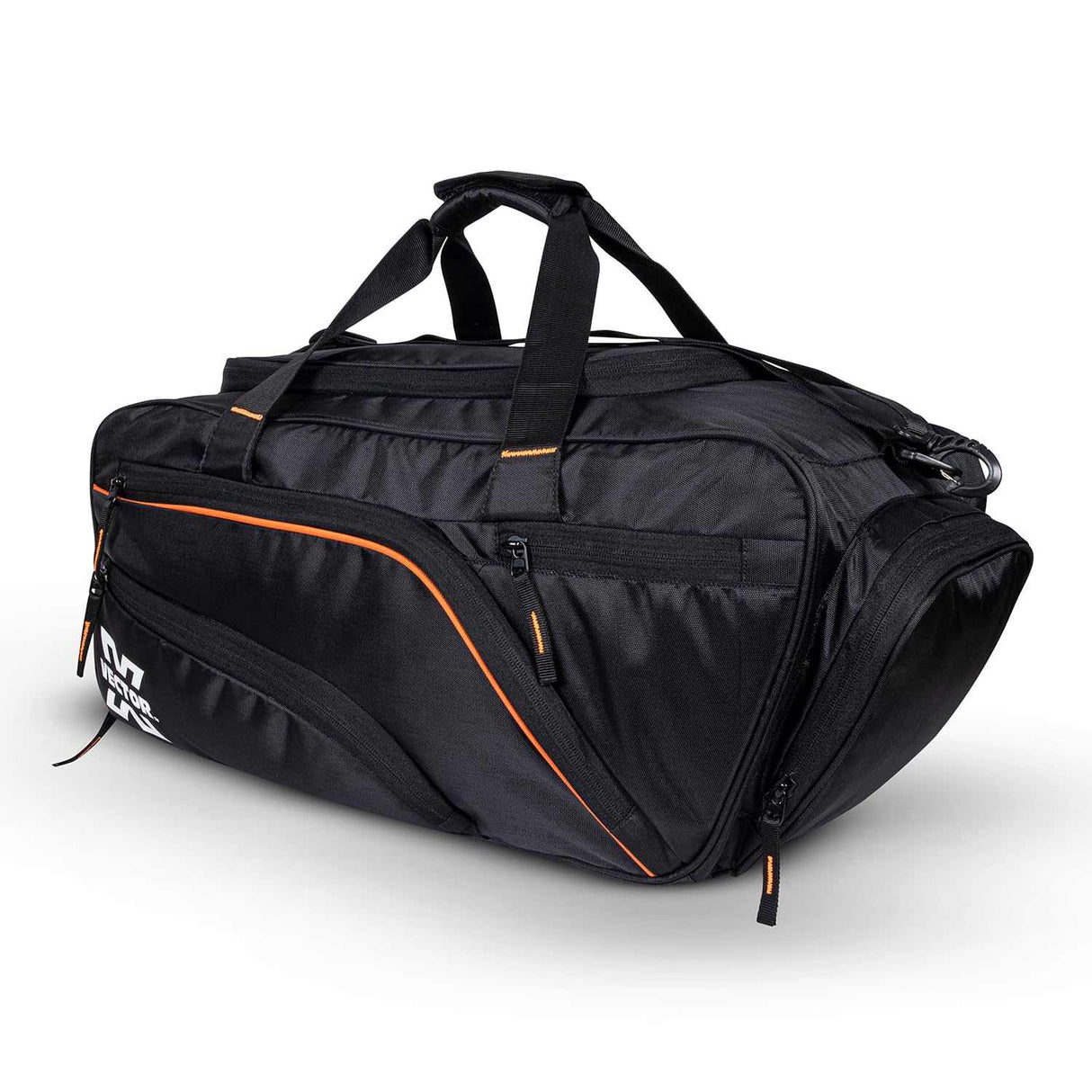 Vector X Titan Holdall Multi-Purpose Sports, Fitness Gym Kit Bag, 7 Spacious Compartments - Luggage Bag - Large Capacity Stylish/Lightweight Bag Black (25 * 25 * 56) cm