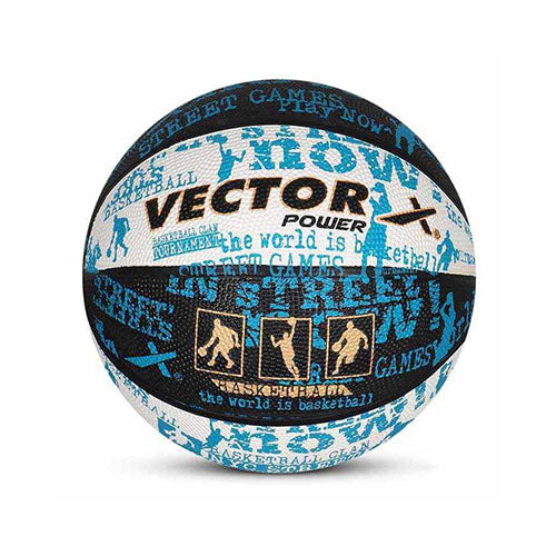Vector X Power Rubber Moulded Indoor/Outdoor Basketball with Butyl Bladder|(Suitable for Practice/Match/Training) + Free Air Needle