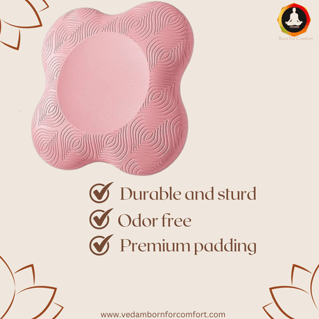 Vedam Yoga Knee Pad  (Pink set of 2 pcs) | Industrial