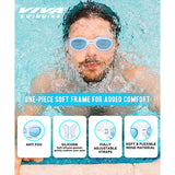 Viva Swimming VIVA-200 Swimming Goggles with Free Protective Case Pro Clear Lens & Wide-Vision Swimming Goggles with UV and Anti Fog Protection for Adult Men Women