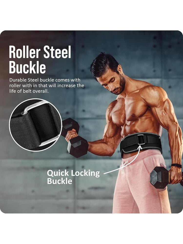 Vector X Level Up 5 Inch Weight Lifting Gym Belt Quick Locking Gym Belt Fitness Weightlifting Belt for Squats, Weightlifting and Strength Training