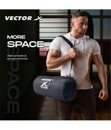 Vector X All in One Multipurpose Gym Bag Kit-Attacker 17 L Gym Sports Duffel Bag + Wrist Strap for Gym & Fitness Wrist Support + Nitro 700 ml Protein Shaker Bottle for Men & Women