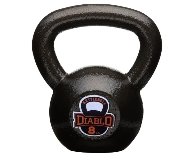 DIABLO Premium Fitness Solid Cast Iron Kettlebell Weights (2Kg,4KG,6KG,8KG,10KG,12KG) | Kibi Sports