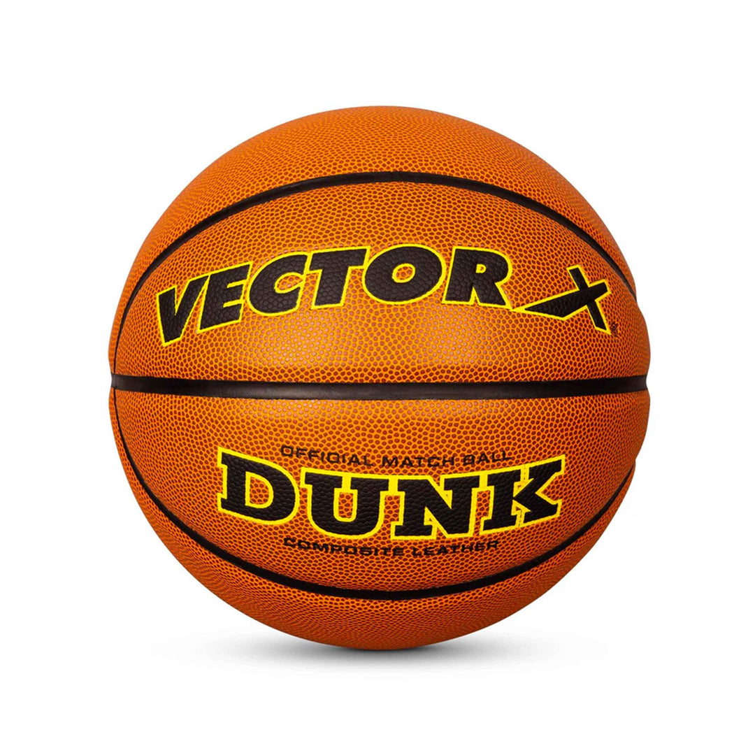 Vector X Dunk Premium PU Cover Professional Basketball with Free Air Needle for Indoor-Outdoor (Color : Brown)