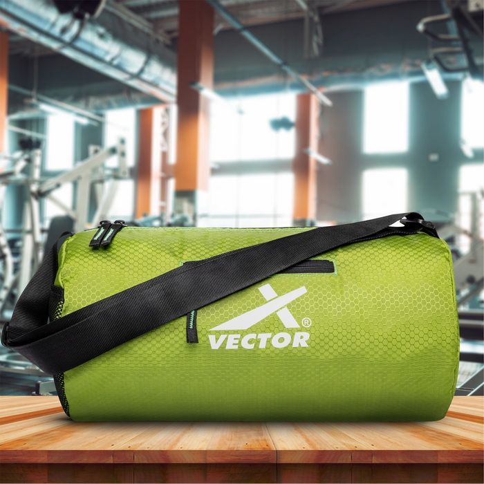 Vector X Attacker Polyester Gym Bag|Shoulder Bag|Sports Bag|Sports & Travel Bag|Duffle Bags for Men & Women|Exercise and Fitness|Black | Capacity - 20 Liter