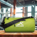 Vector X Attacker Polyester Gym Bag|Shoulder Bag|Sports Bag|Sports & Travel Bag|Duffle Bags for Men & Women|Exercise and Fitness|Black | Capacity - 20 Liter