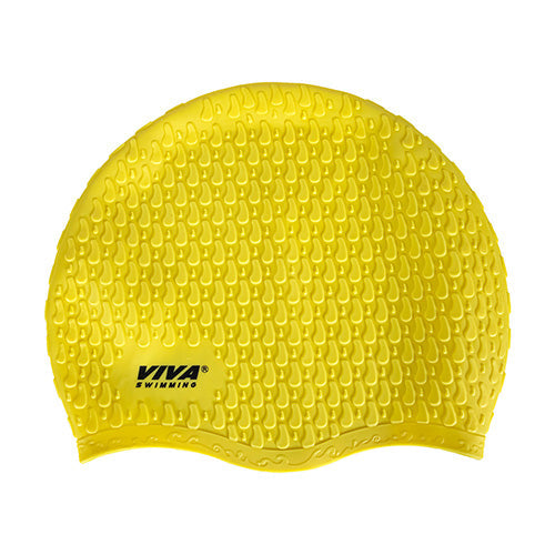 Viva Swimming Silicone Stretchable & Comfortable Swim Cap For Long Hair Cover, Tear-Proof Design Head Cap
