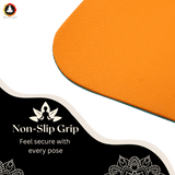 Yoga Mat 6mm TPE – Vedam Exercise Mat (Orange/Aqua)