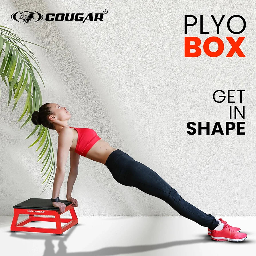 Cougar PLYO Box, Jumping Box, Aerobic Step Board Platform Stepper Heights of 6" Stepper  