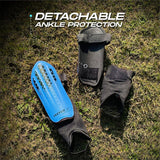 Vector X Samba Shinguard with Ankle Adjustable | Training and Practice | for Girls and Boys | (Senior, Blue-Black)
