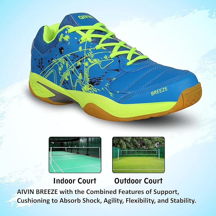 Aivin Breeze Badminton Shoes for Men/Sports and Athletic Footwear with Upper Synthetic/Comfortable Badminton Shoes