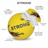 AIVIN Strong Moulded Football Rubberized Moulded/Suitable for Hard Ground Without Grass/Training Ball/Soccer Ball for Men/Women/Football Size -5(Yellow)