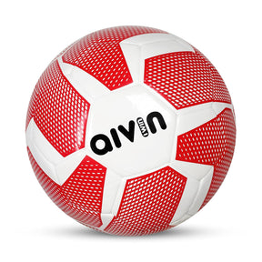 AIVIN Trend Football Machine Stitched Football Game, for Training, Match, Sports, Playing, Outdoor Ball, Durable & Water Resistance Football for Practice, 32 Panel, Size-5 (Red/White)