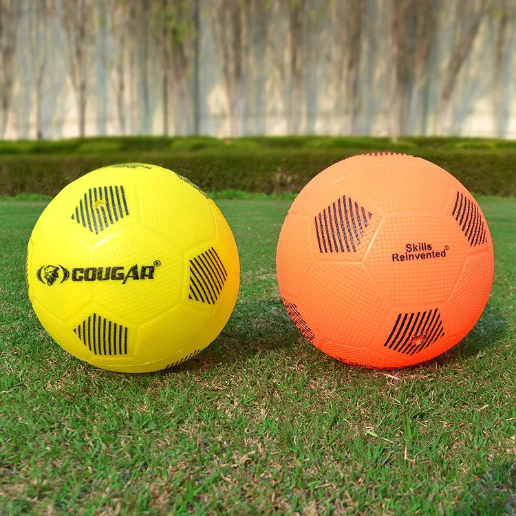 COUGAR Fun Ball for Indoor Play | Lightweight PVC Football with Thick Material and Long Air Retention | No Bladder Training Ball for Kids Size 1 and Recreational Use