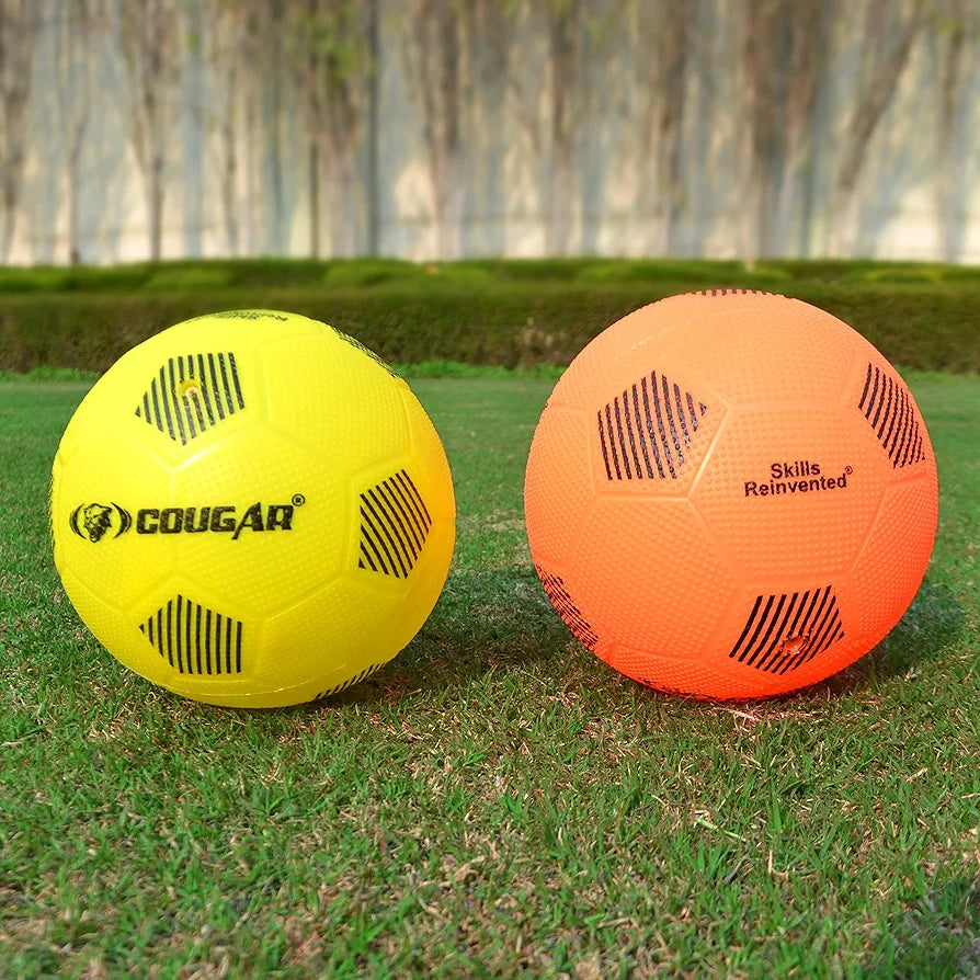COUGAR Fun Ball for Indoor Play | Lightweight PVC Football with Thick Material and Long Air Retention | No Bladder Training Ball for Kids Size 1 and Recreational Use