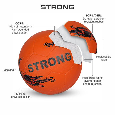 AIVIN Strong Moulded Football Rubberized Moulded/Suitable for Hard Ground Without Grass/Training Bal | Aivin
