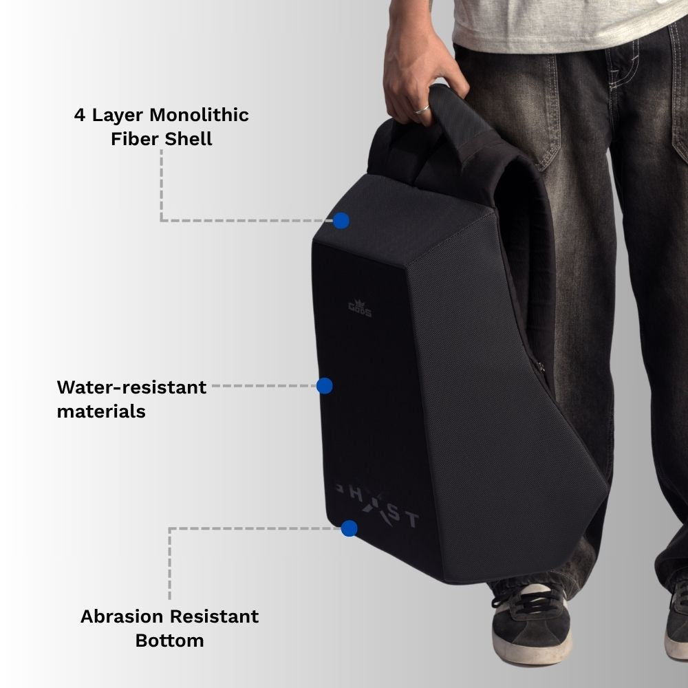 Ghost X Premium Smooth : Hard Shell Anti-Theft 25 Liters laptop Backpack with Water-Resistant Fabric