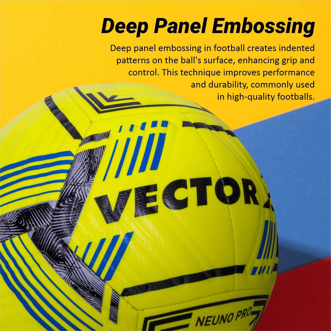 VECTOR X Premium Neuno Pro TPU 3D Embossed Machine Stitched Football - (Standard, Pack of 1)