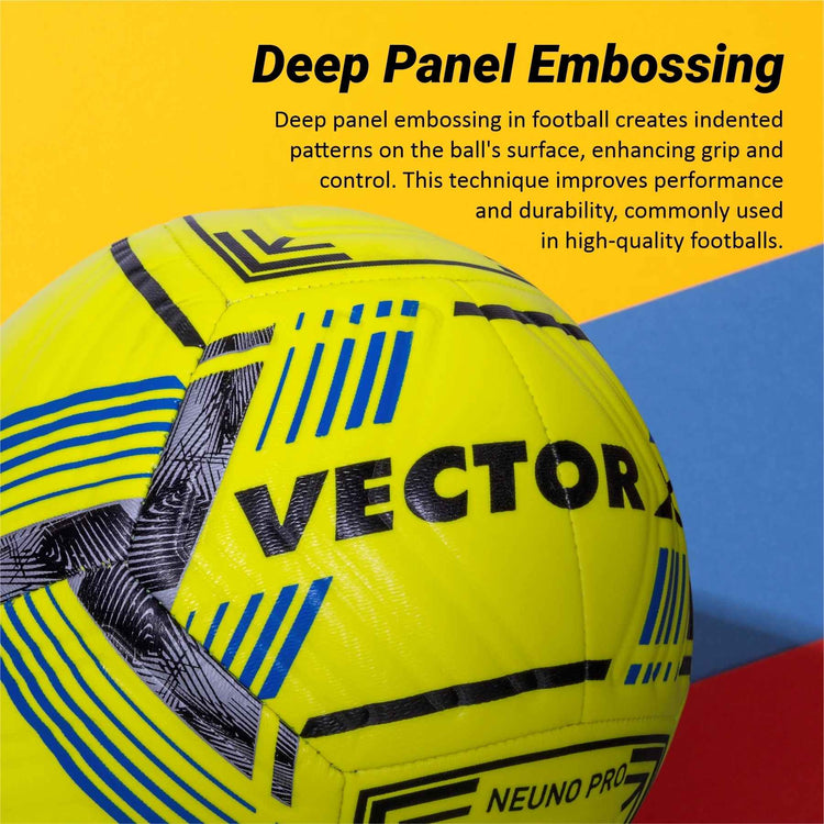 VECTOR X Premium Neuno Pro TPU 3D Embossed Machine Stitched Football - (Standard, Pack of 1)