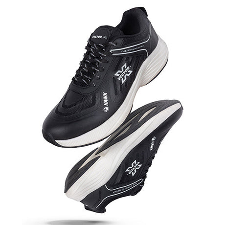 Vector X Hawk Running Court Shoes with Elegant Style TPU Upper|EVA Phylon Rubber Outsole, Lightweight & Comfort Indoor Outdoor Sports Shoe for Boys Men Women
