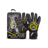 Vector X Goal Stopper Goalkeeper Gloves, Soccer Gloves, Goalie Gloves, Breathable Football Gloves| 4mm Latex Material to Give Protection| for Kids Youth & Adult (Black)