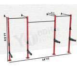 Wall Mounted CrossFit Rig - 14 Ft