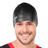 Viva Swimming Silicone Swimming Cap Unisex Soft Waterproof Swimming Pool Head Cap Water Sports Long Hair for Children Kids Boys Girls of All Age (Universal Size, Multicolour)