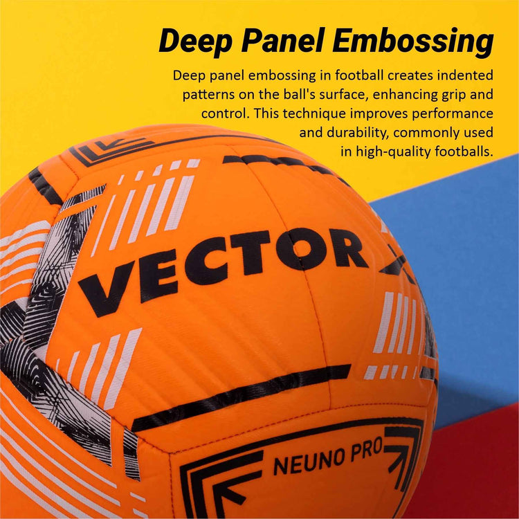 VECTOR X Premium Neuno Pro TPU 3D Embossed Machine Stitched Football - (Standard, Pack of 1)
