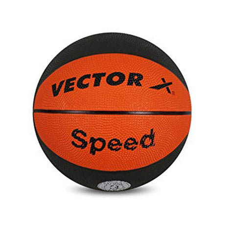 Vector X 8 Panel Speed Rubber Moulded Indoor/Outdoor Basketball with Butyl Bladder (Suitable for Practice/Match/Training) + Free Air Needle