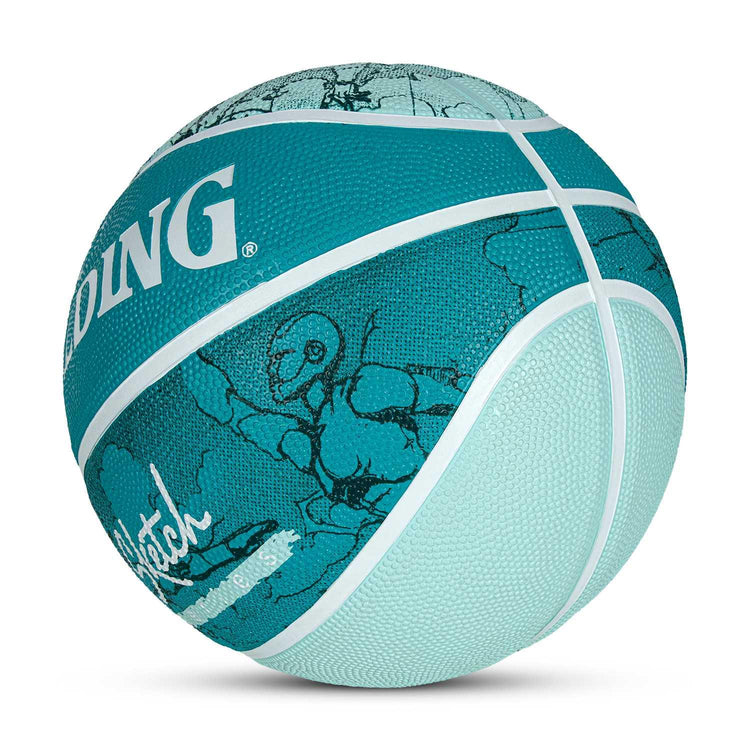 Spalding Sketch Crack Ball 84380Z, Unisex, Basketball, Blue, 7, blue