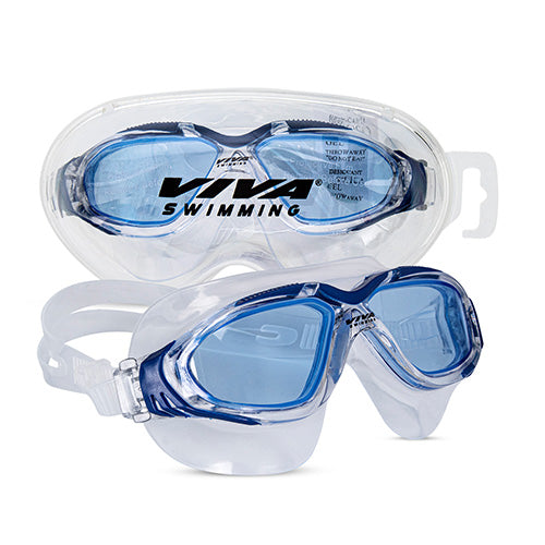 Viva Swimming VIVA-410 High Performance Mask Goggle|Anti Fog|UV Protection|With Branded Case|Unisex Adults/Boys Swimming Goggles