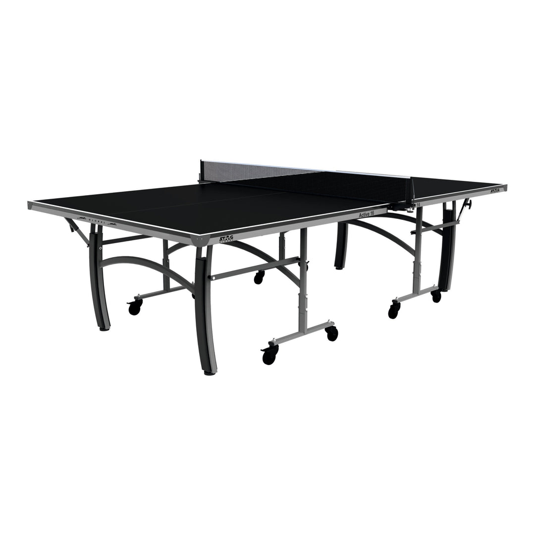 STAG GLOBAL Active Series Table Tennis Table (2025 Model) With 2 Racket, 6 Balls, Clamp Net, 1 Cover