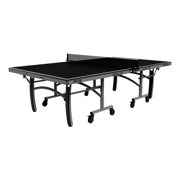 STAG GLOBAL Active Series Table Tennis Table (2025 Model) With 2 Racket, 6 Balls, Clamp Net, 1 Cover