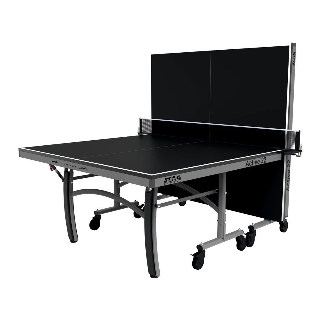 STAG GLOBAL Active Series Table Tennis Table (2025 Model) With 2 Racket, 6 Balls, Clamp Net, 1 Cover