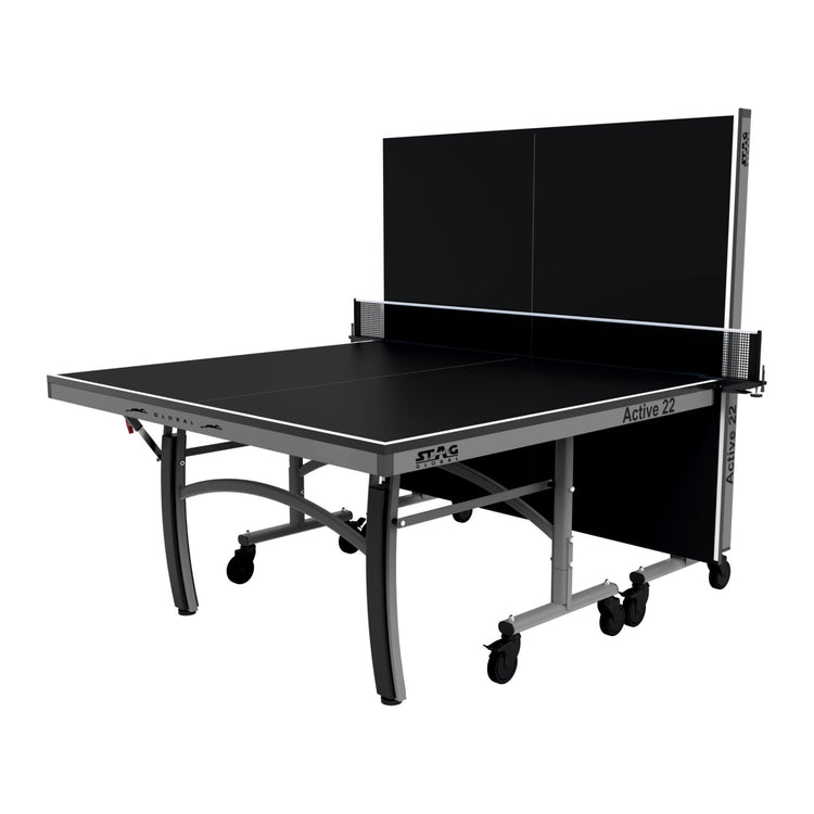 STAG GLOBAL Active Series Table Tennis Table (2025 Model) With 2 Racket, 6 Balls, Clamp Net, 1 Cover
