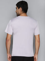 ALCIS Men Grey Typography Printed Slim Fit Running T-shirt