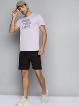 ALCIS Men Grey Typography Printed Slim Fit Running T-shirt
