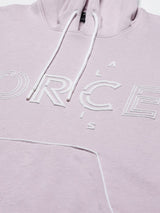 Alcis Men Lavender & White Printed Hooded Sweatshirt