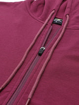 Alcis Men Maroon Hooded Sweatshirt