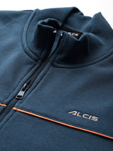 Alcis Men Blue Typography Sporty Jacket