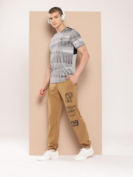Alcis Men Typography Athletic Track Joggers
