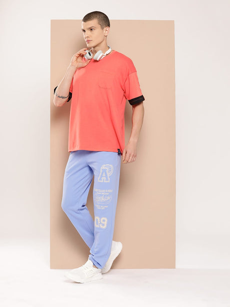 Alcis Men Blue Athletic Track Joggers