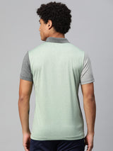 Alcis Men Colourblocked Polo Collar Anti Static Slim Fit T-shirt