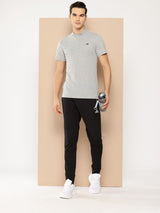 Grey Polo Collar Dry Tech Yoga or Gym T-shirt