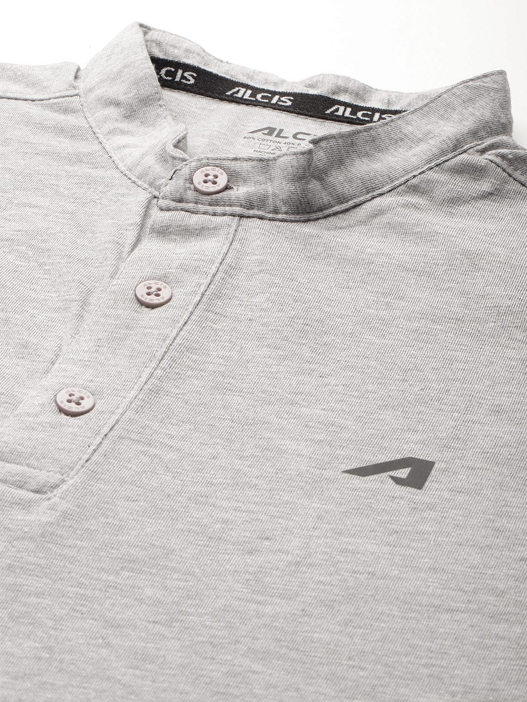 Grey Polo Collar Dry Tech Yoga or Gym T-shirt