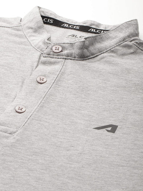 Grey Polo Collar Dry Tech Yoga or Gym T-shirt